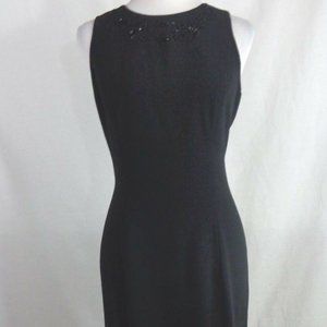 Liz Claiborne NIGHT Black Beaded sz 8